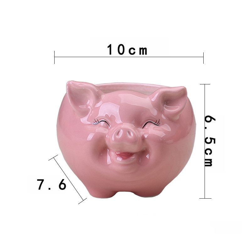 Simple Nordic Cartoon Animal Succulent Flower Pot Ceramic Decorative Ornaments - Image 8