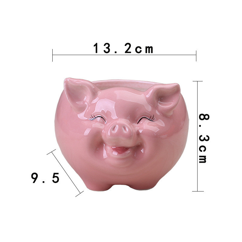 Simple Nordic Cartoon Animal Succulent Flower Pot Ceramic Decorative Ornaments - Image 3