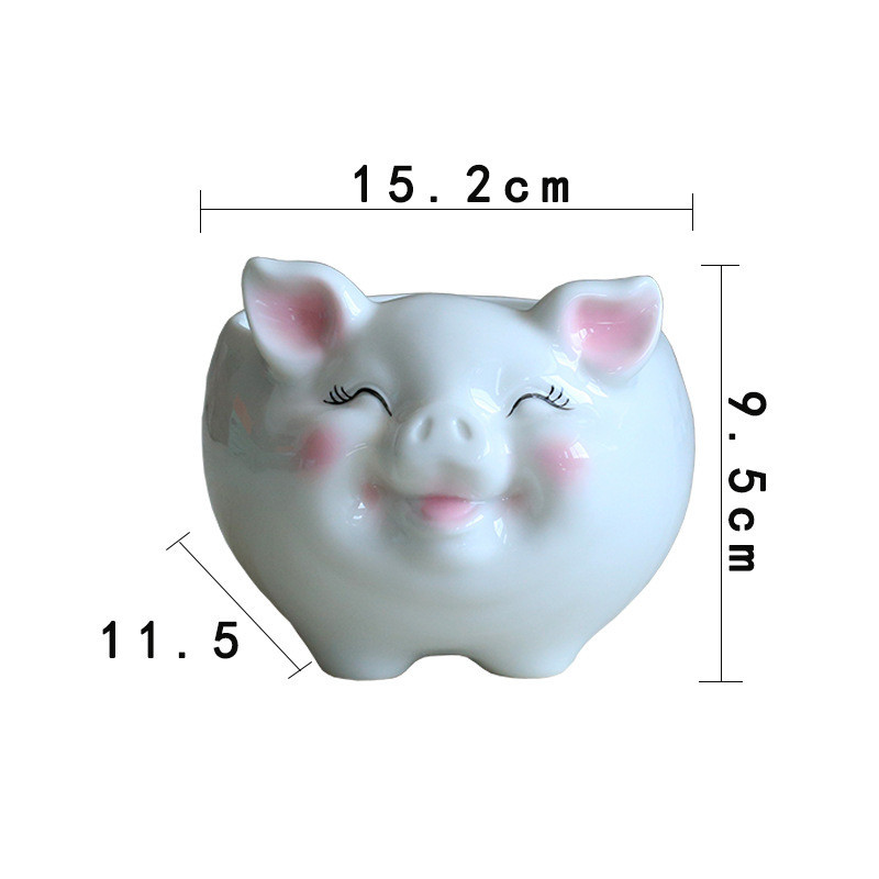 Simple Nordic Cartoon Animal Succulent Flower Pot Ceramic Decorative Ornaments - Image 7