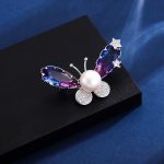 Purple Fashion Fringe Printed Womens Brooch
