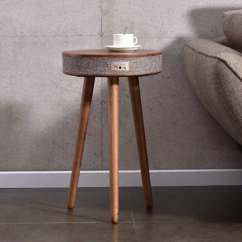 Bluetooth Speaker Small Coffee Table Wireless Charging Creative Small Round Table - Image 7