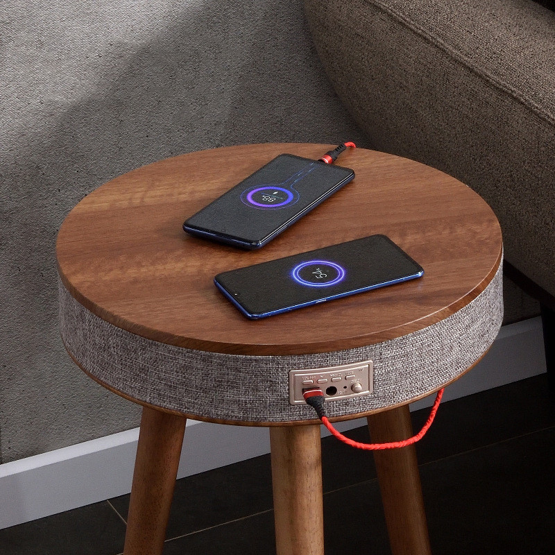 Bluetooth Speaker Small Coffee Table Wireless Charging Creative Small Round Table - Image 6