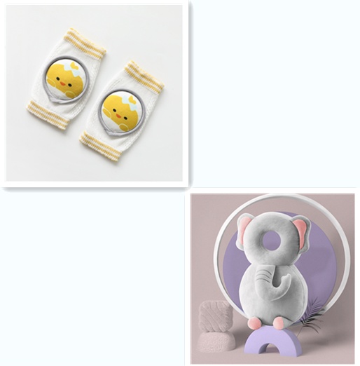 Baby Knee Pads Cartoon Accessories Doll Elbow Pads Baby Learning Set - Image 5