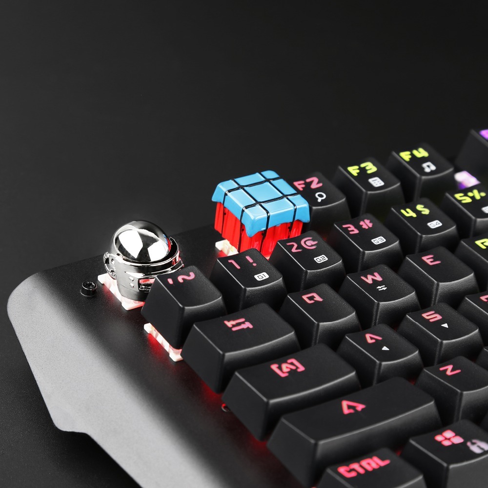 Personalized Mechanical Keyboard Single ESC Keycap 104 Key Color ABS Metal Chicken Game Keycap Satellite Shaft Cap - Image 4