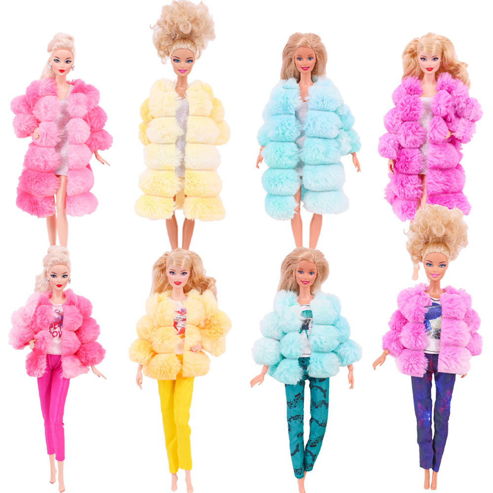 Babi Doll's Clothing Accessories Plush Vest Short-sleeved Coat Two-piece Set - Image 7