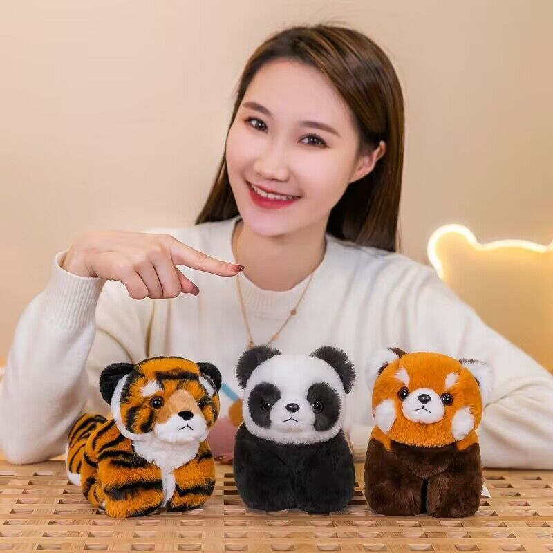 Ring Pop Lesser Panda Tiger And Rabbit Doll Plush Toy Wrist Accessories - Image 8