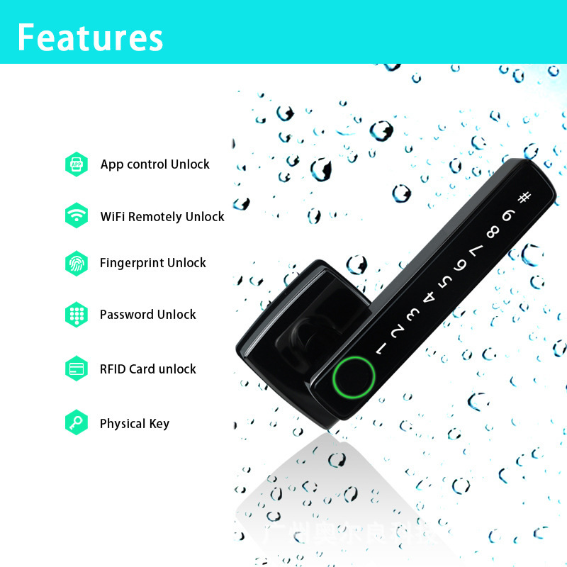 Room Bedroom Smart Bluetooth Graffiti Fingerprint Lock - Image 5