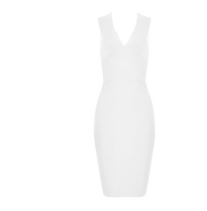 Womens V Neck Bandage Dress - Image 5