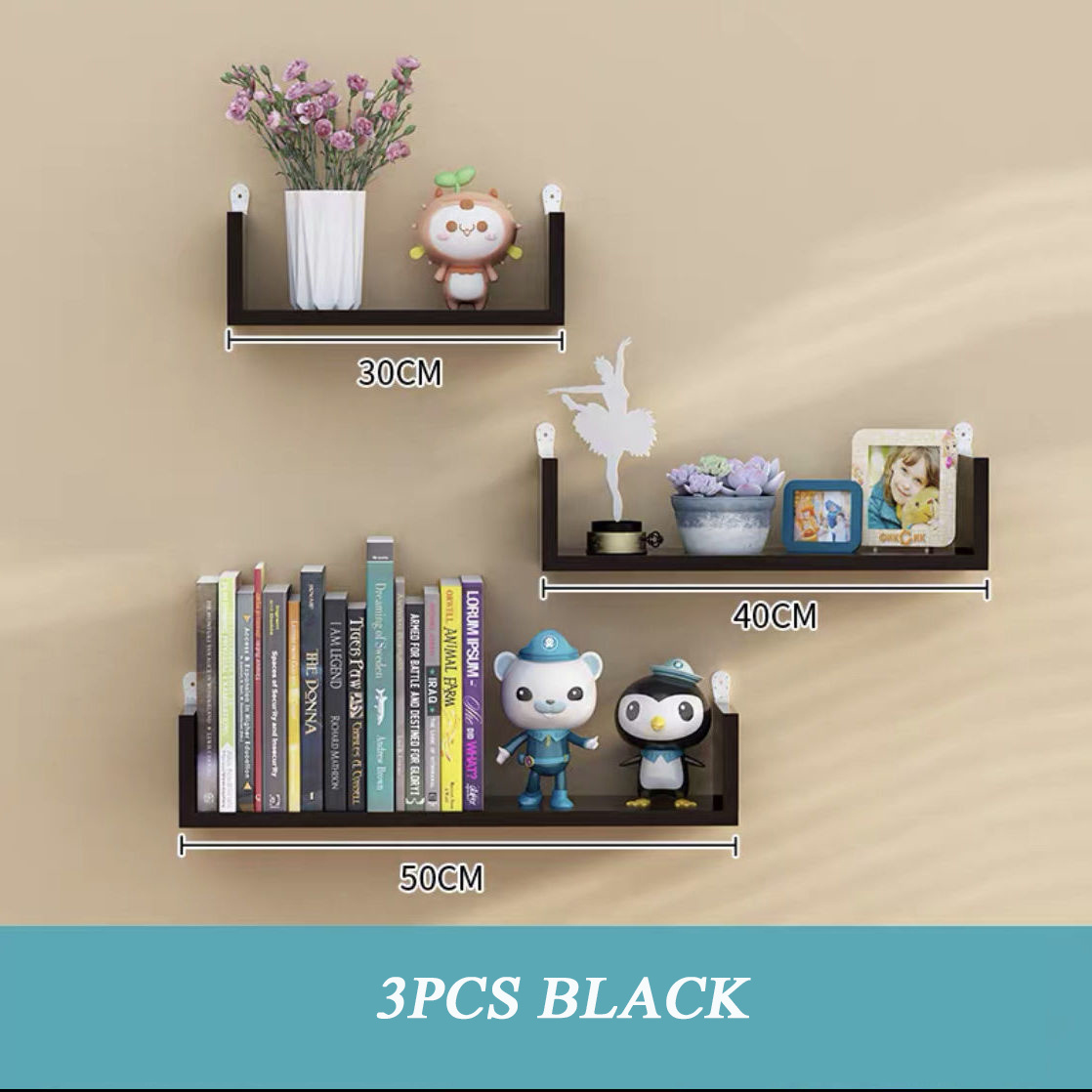 Wooden Wall Hanging Shelves Living Room Decor - Image 3