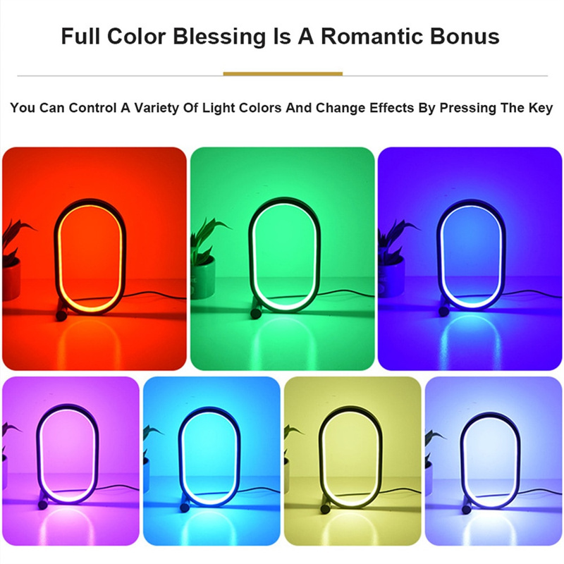 Usb Plug-In Lamp Oval Acrylic Lamp Touch Control Dimmable Modern Simple Creative Night Lamp Bedside Reading Lamp Desk Table Led - Image 4