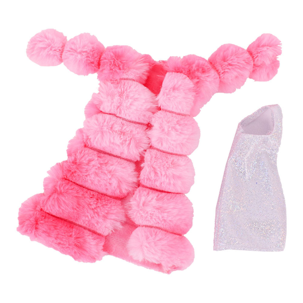 Babi Doll's Clothing Accessories Plush Vest Short-sleeved Coat Two-piece Set - Image 5