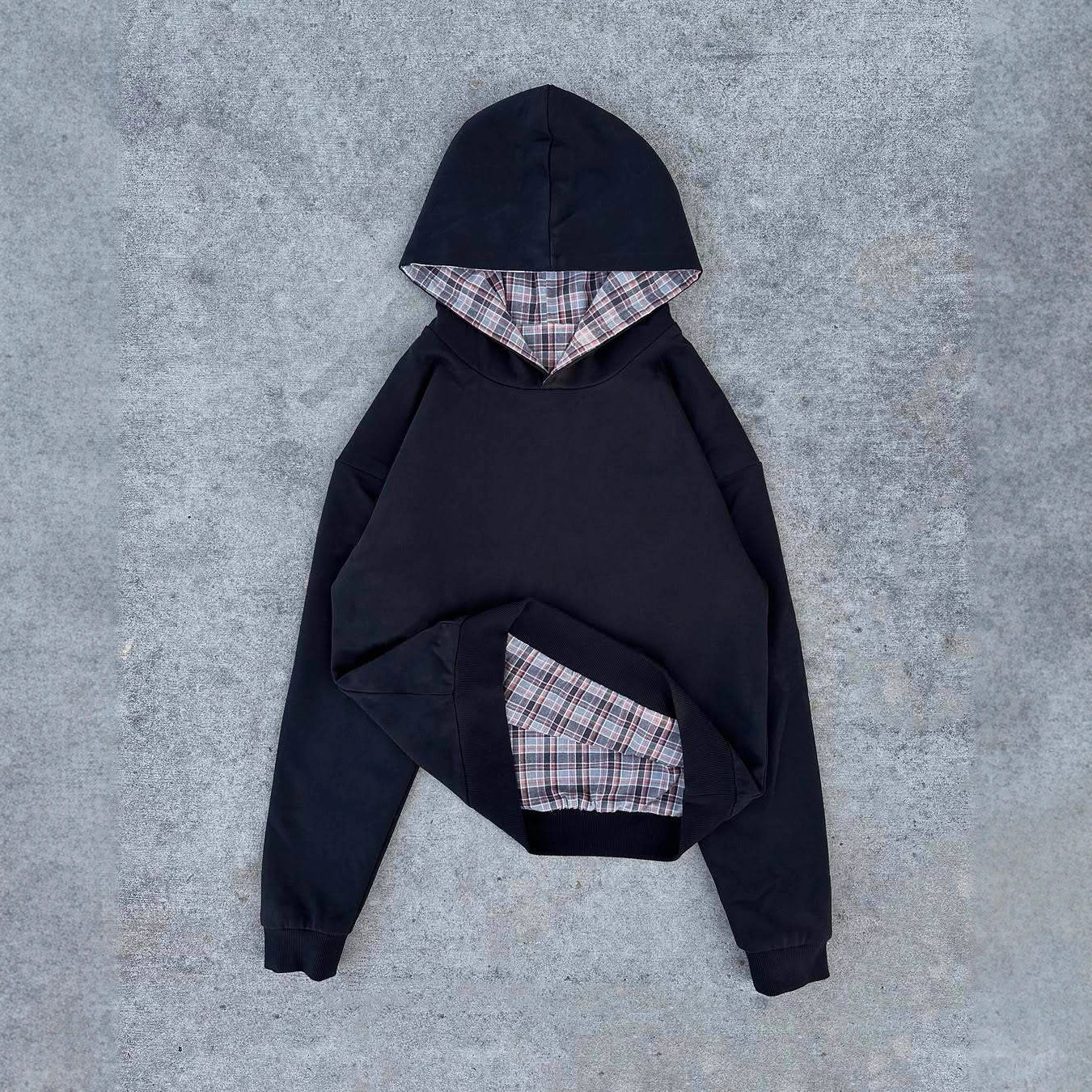 Hip Hop Double-sided Retro Plaid Casual Sweater - Image 5