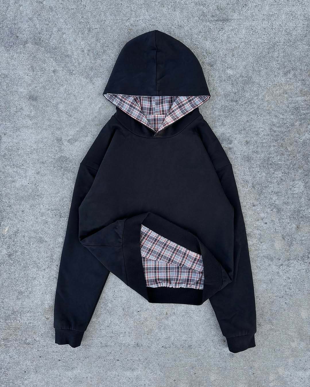 Hip Hop Double-sided Retro Plaid Casual Sweater - Image 4