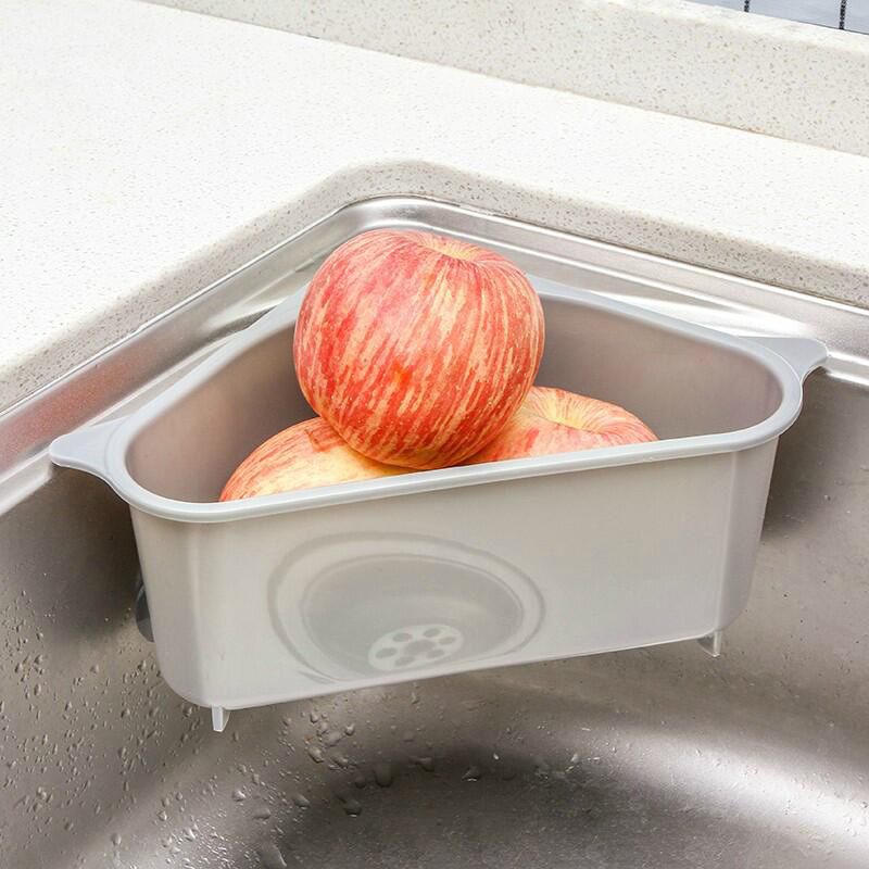 Kitchen Sink Multi-function Triangle Storage Rack Multi-purpose Dishwashing Sponge Drain Rack Storage Rack - Image 9