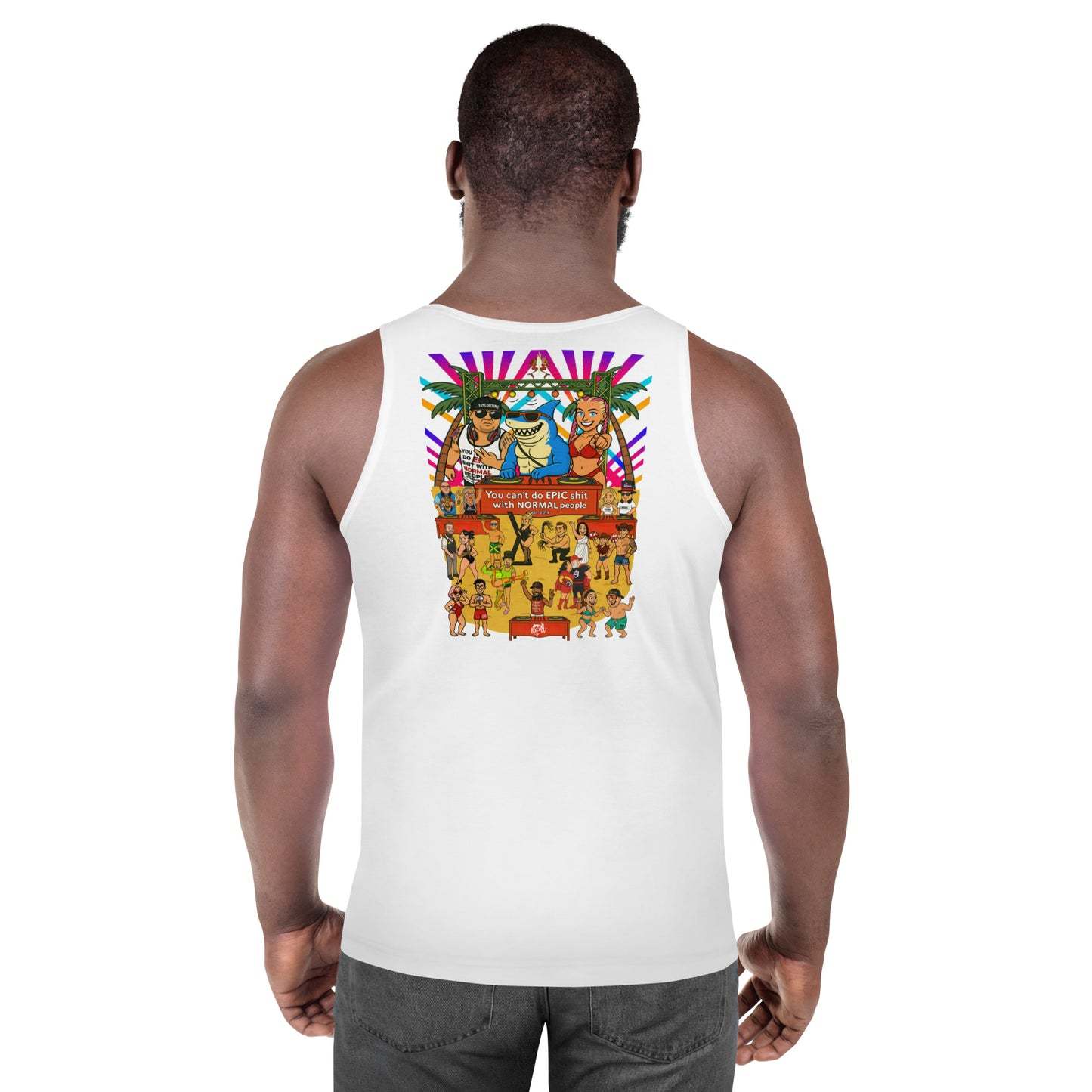 Summer Solid Color Printing Pattern Vest For Men - Image 4