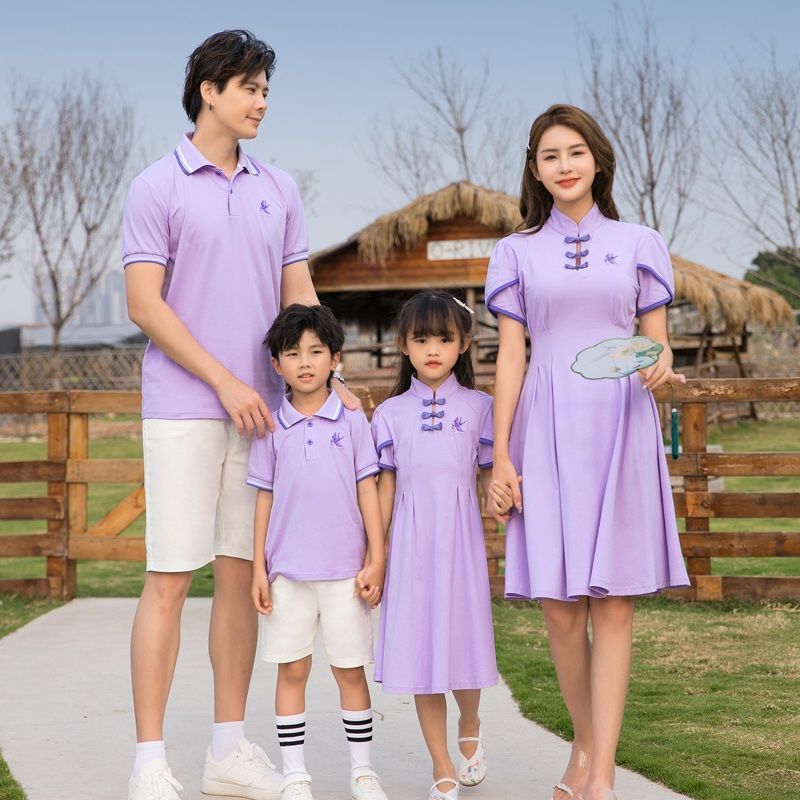 Hanfu Parent-child Clothing Chinese Style Short Sleeve Dress Suit - Image 3