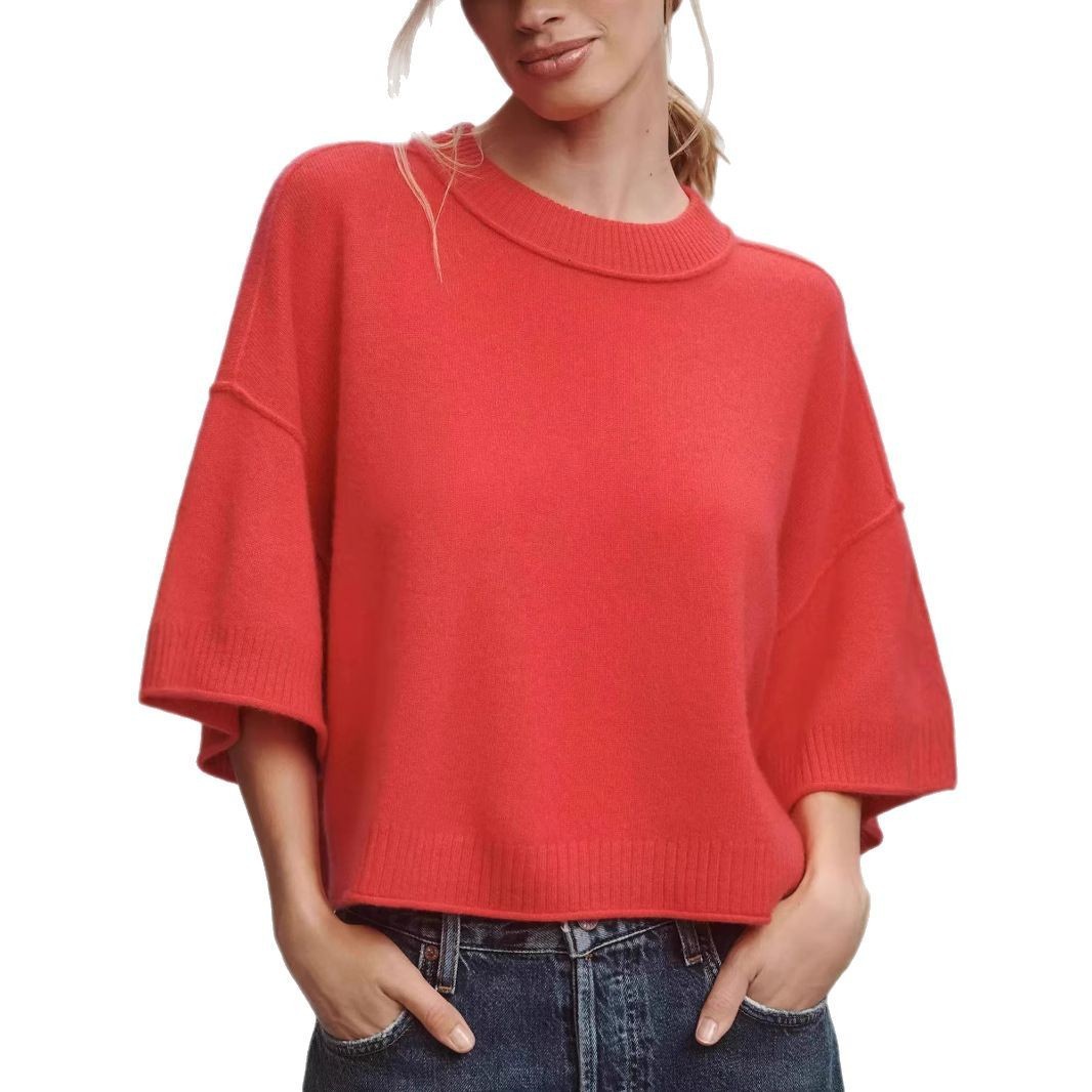 Hot Girl Style Solid Color Short T-shirt - Image 7
