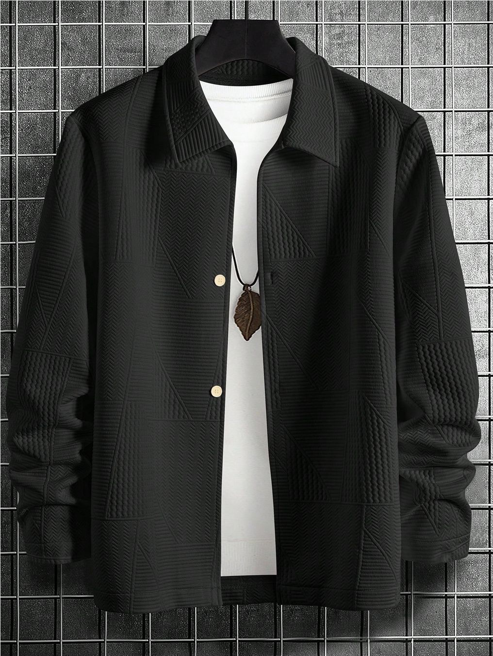 Men's Fashion Comfortable Solid Color Shirt Coat - Image 5