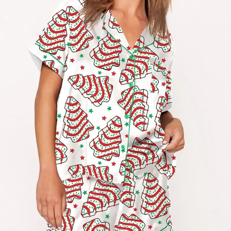 Casual Plus Size Temperament Christmas Tree Printing Suit - Image 7
