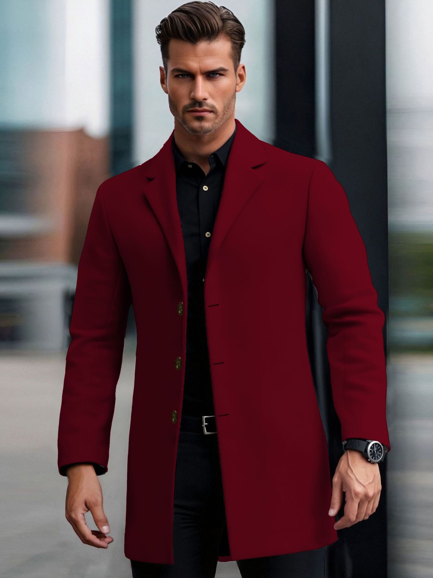 Lapel European And American Lapel Slim Coat - Image 4