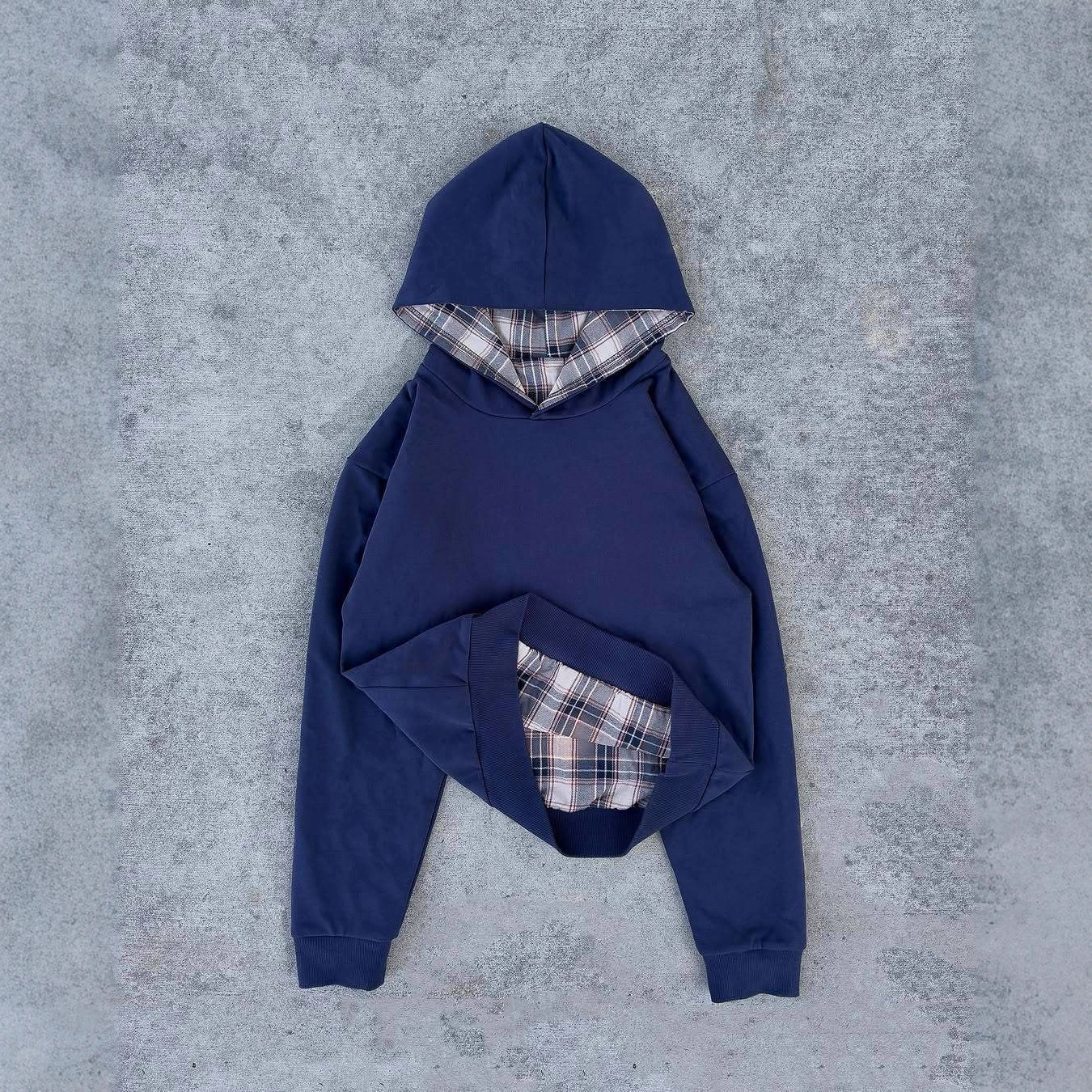 Hip Hop Double-sided Retro Plaid Casual Sweater - Image 7