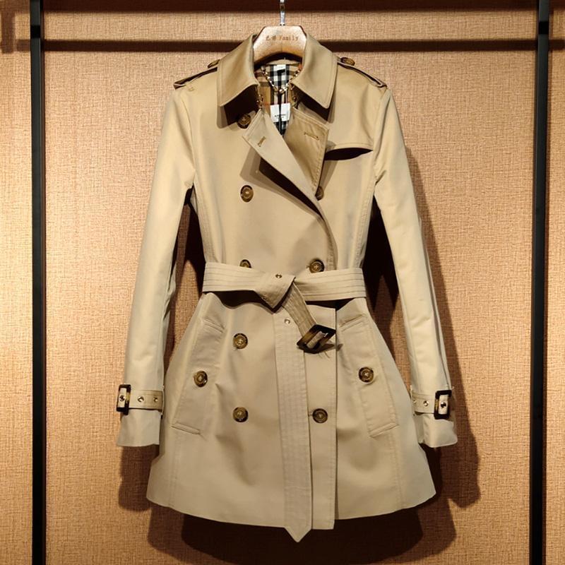 Front Shoulder Coat British Double Breasted Trench Coat - Image 2