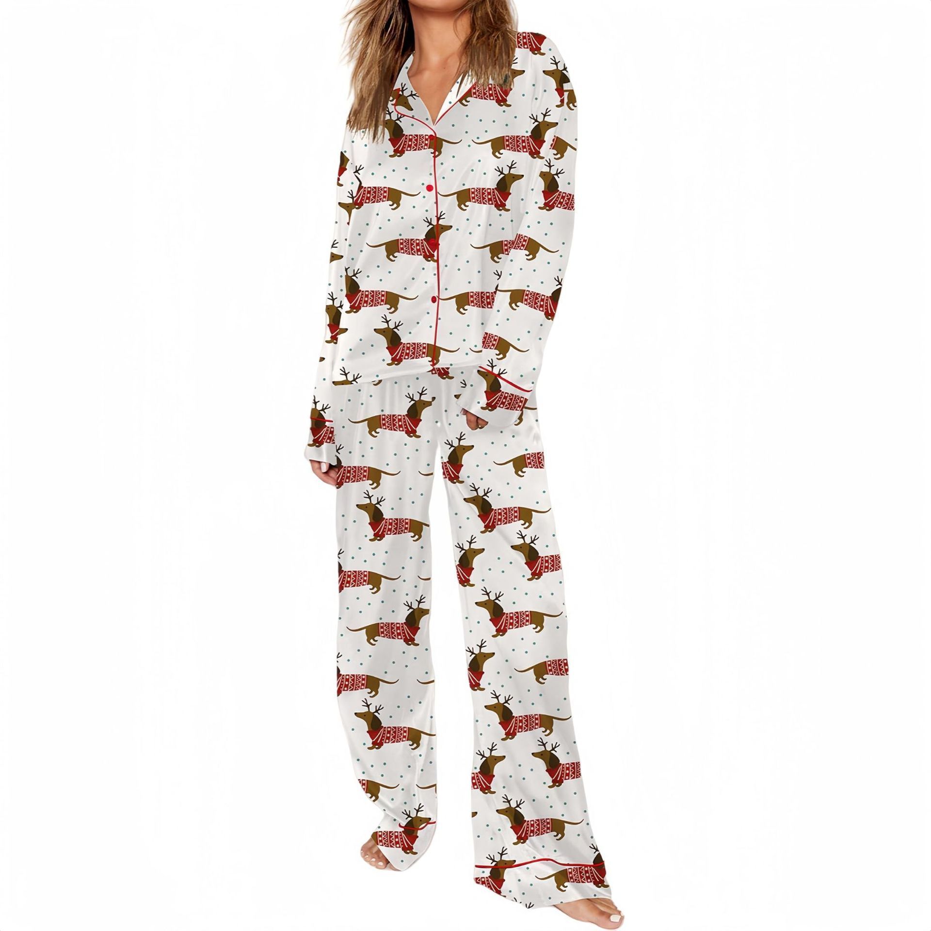Casual Plus Size Temperament Christmas Tree Printing Suit - Image 2