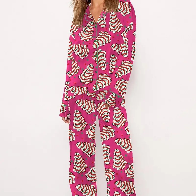 Casual Plus Size Temperament Christmas Tree Printing Suit - Image 9