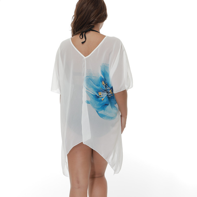 Plus Size Bikini Cover-up Loose Beach Sun Protection Blouse - Image 4