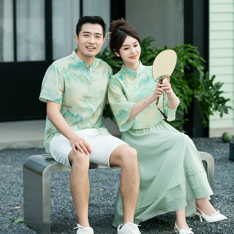 Parent-child Leisure Chinese Style Cheongsam Suit - Image 7