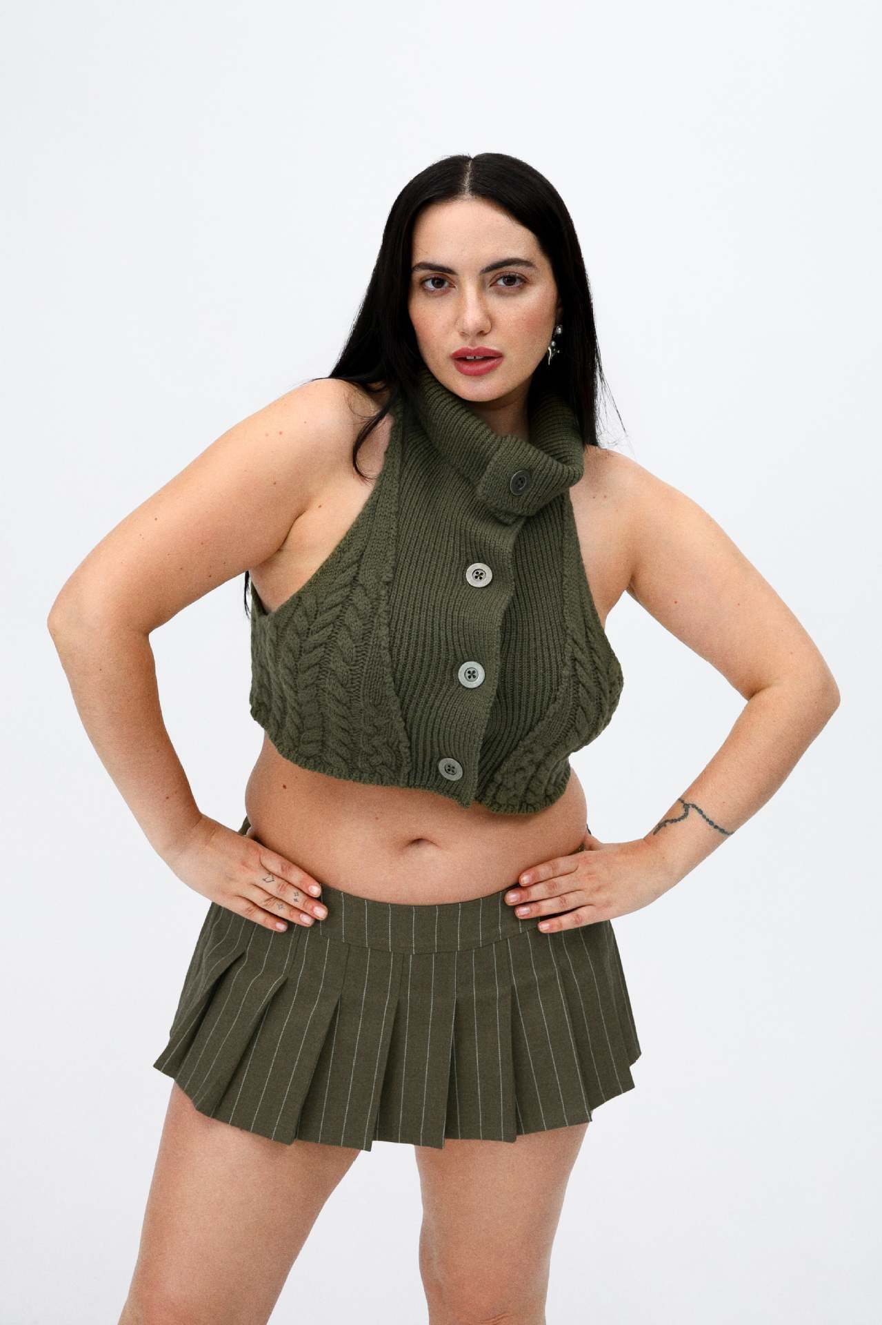 Turtleneck Fashion Sexy Short Sleeveless Vest - Image 5