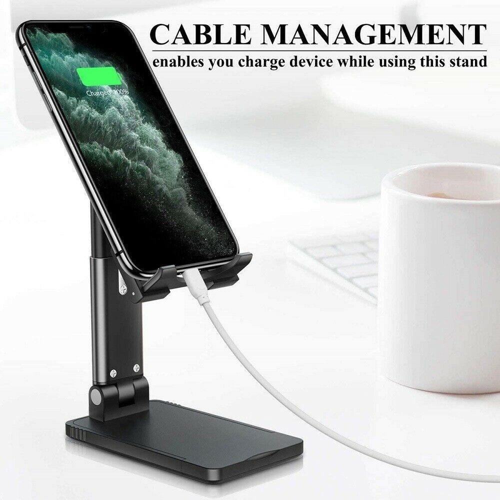 Cell Phone Stand Desktop Holder Tablet Stand Mount Mobile Phone Desktop Tablet Holder Table Cell Foldable Extend Support Desk Mobile Phone Holder Stand - Image 9